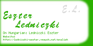 eszter ledniczki business card